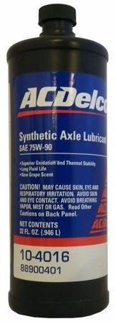 Трансмиссионное масло AC DELCO Synthetic Axle Lubricant 75W-90