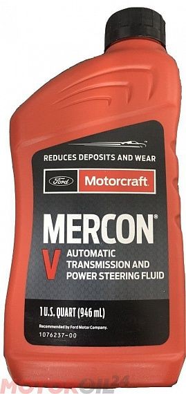 Трансмиссионное масло FORD Motorcraft Mercon V Automatic Transmission and Power Steering Fluid