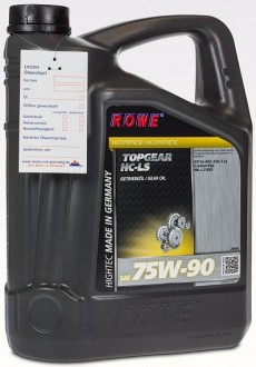 Трансмиссионное масло ROWE Hightec Topgear HC-LS 75W-90