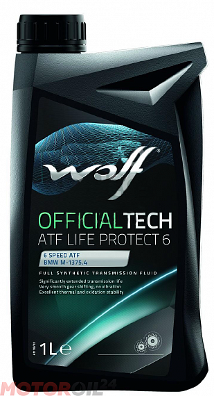 Трансмиссионное масло WOLF OfficialTech ATF Life Protect 6