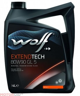 Трансмиссионное масло WOLF ExtendTech 80W-90 GL-5